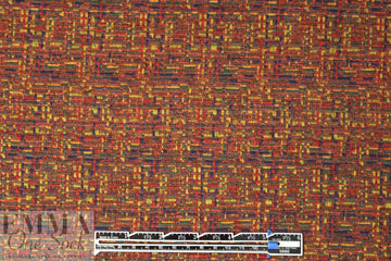 NY designer novelty weave cotton suiting - spice