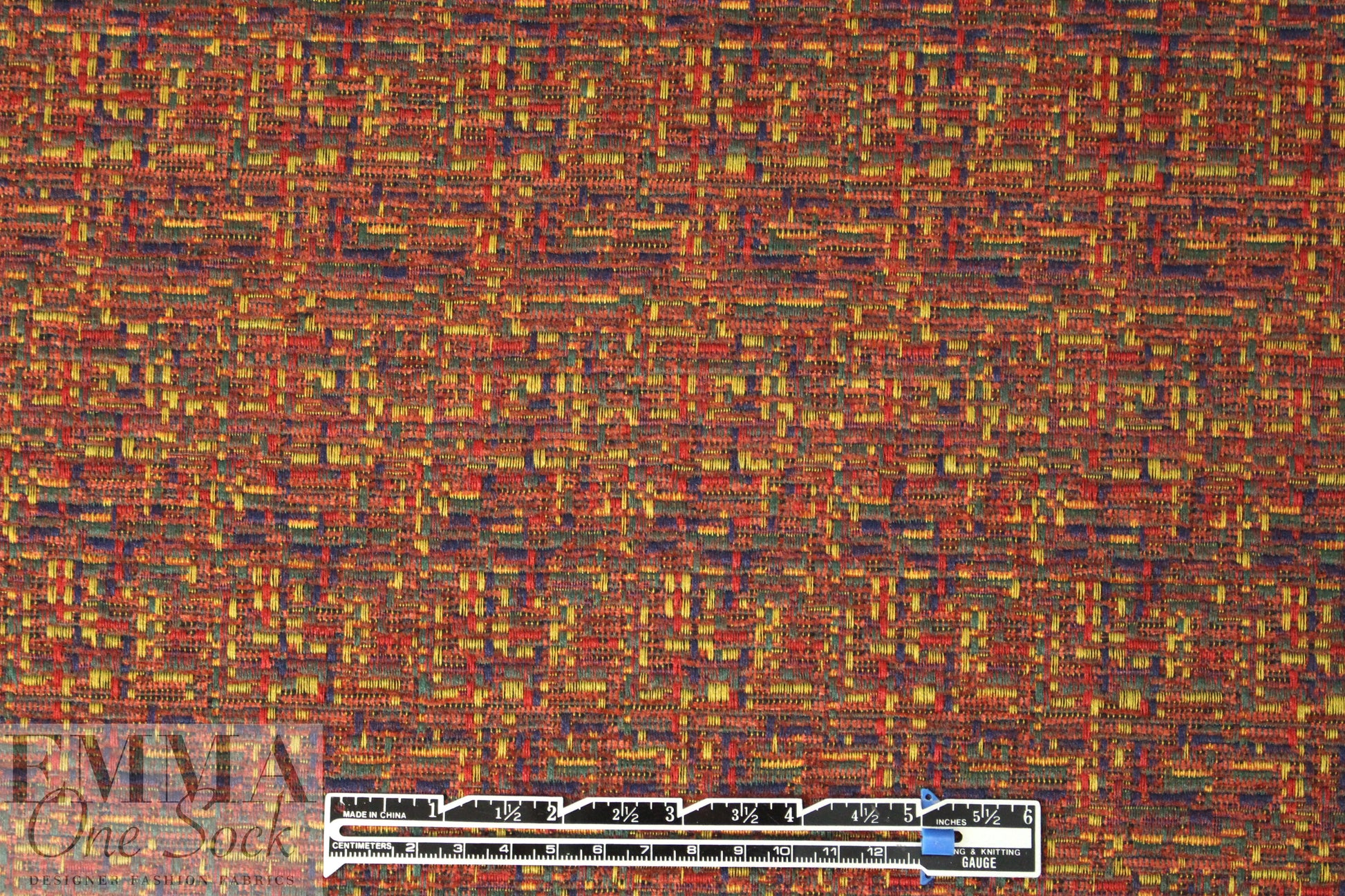 NY designer novelty weave cotton suiting - spice .75 yds