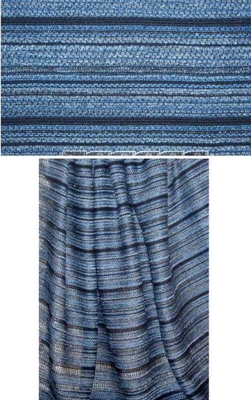 Shoshanna denimy blues fancy weave stripe 2 yds