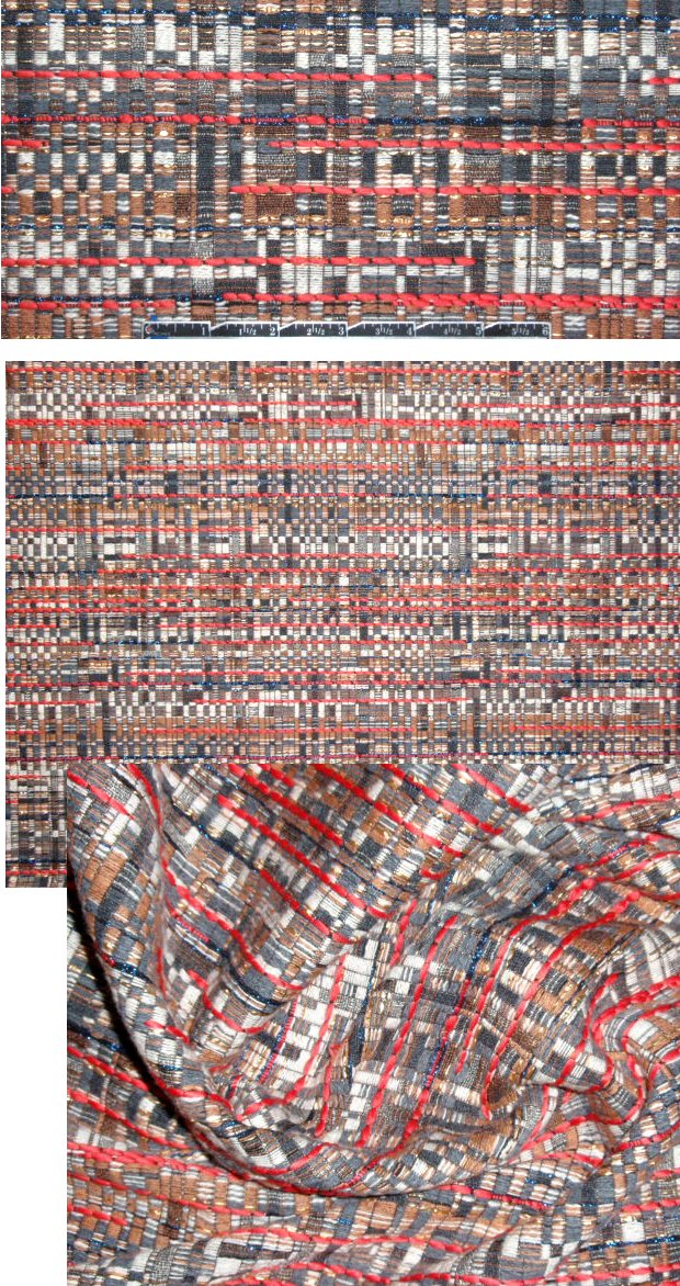 Italian fancy weave suiting - coral/clay 2 yards