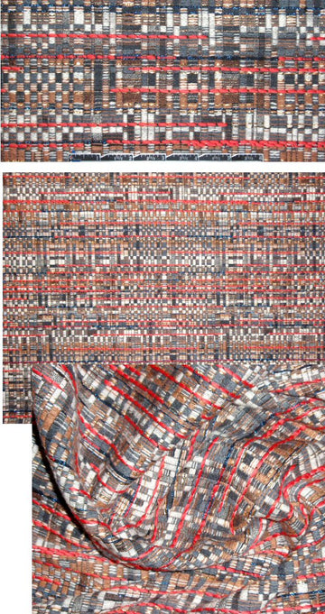 Italian fancy weave suiting - coral/clay 2 yards