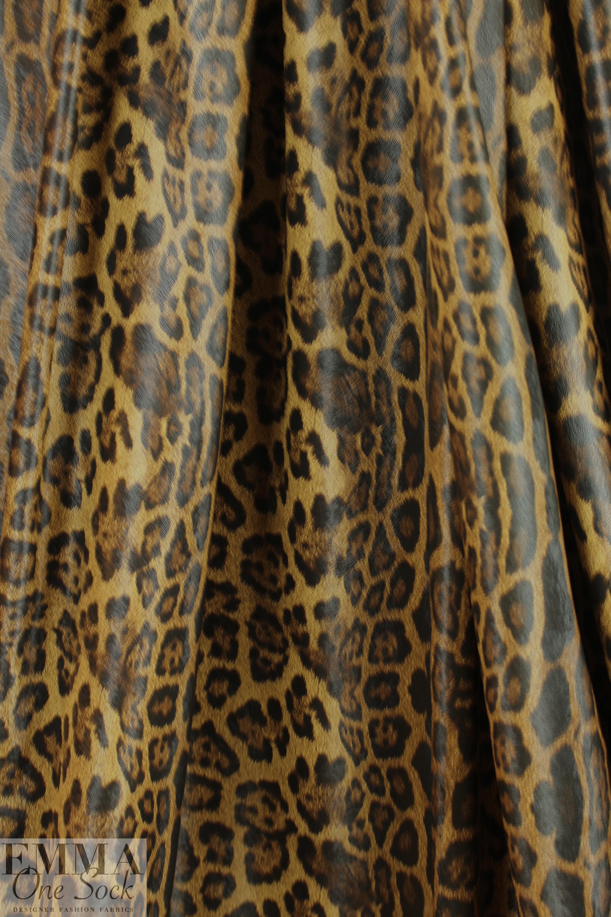 leopard printed water-resistant faux leather 1.75 yd