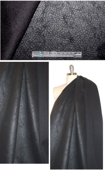Emi1 Rutenberg knit-backed vegan elephant - black 2 yd