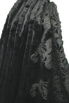Italian faux fur with leather-look applique' border 2.66 yd