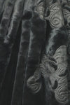 Italian faux fur with leather-look applique' border 2.5 yd
