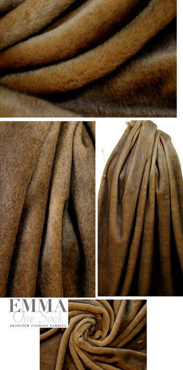 The0ry warm brown luxurious faux fur