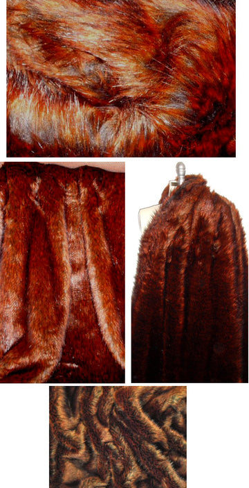 NY designer henna-tipped long faux fur
