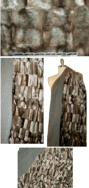 NY designer marten pelt faux fur 1.75 yd