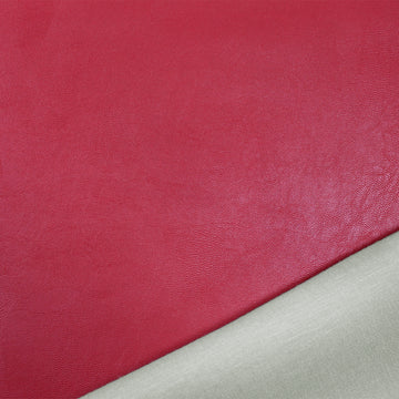 viscose-backed supple faux leather - rouge 1 yard