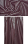 viscose-backed supple faux leather - dk. plum brown 1.125 yds