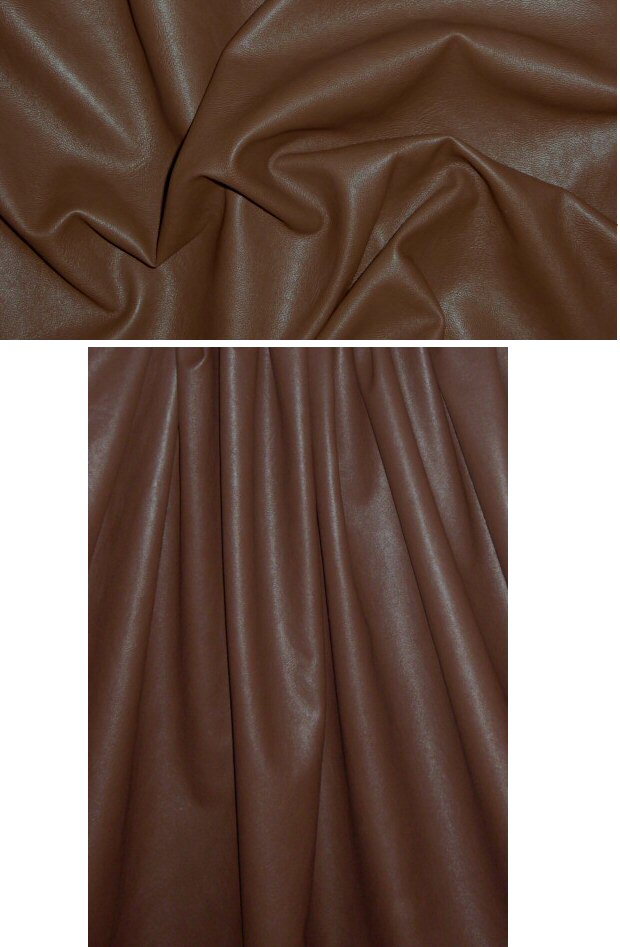 viscose-backed supple faux leather - chocolate 1.5 yd