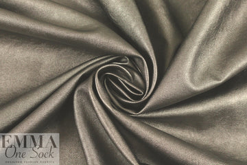 viscose-backed supple faux leather - nickel