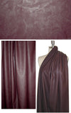 poly-backed water-resistant faux leather - plum brown 1.75 yd