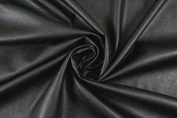 viscose-backed supple faux leather - black .75 yds