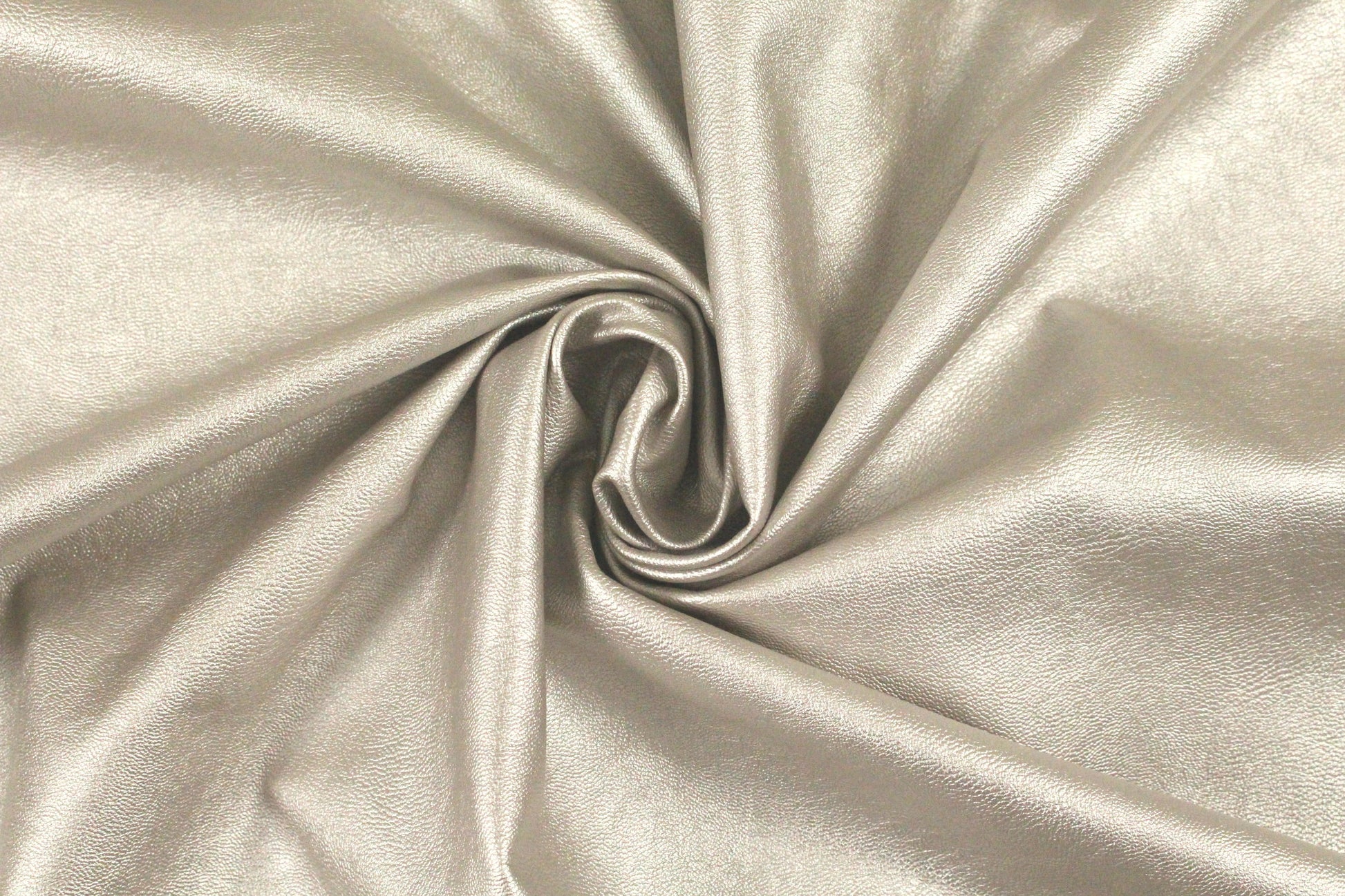 viscose-backed supple faux leather - white gold 2 yds