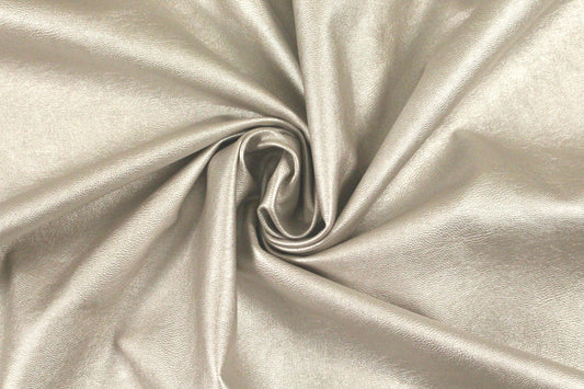 viscose-backed supple faux leather - white gold