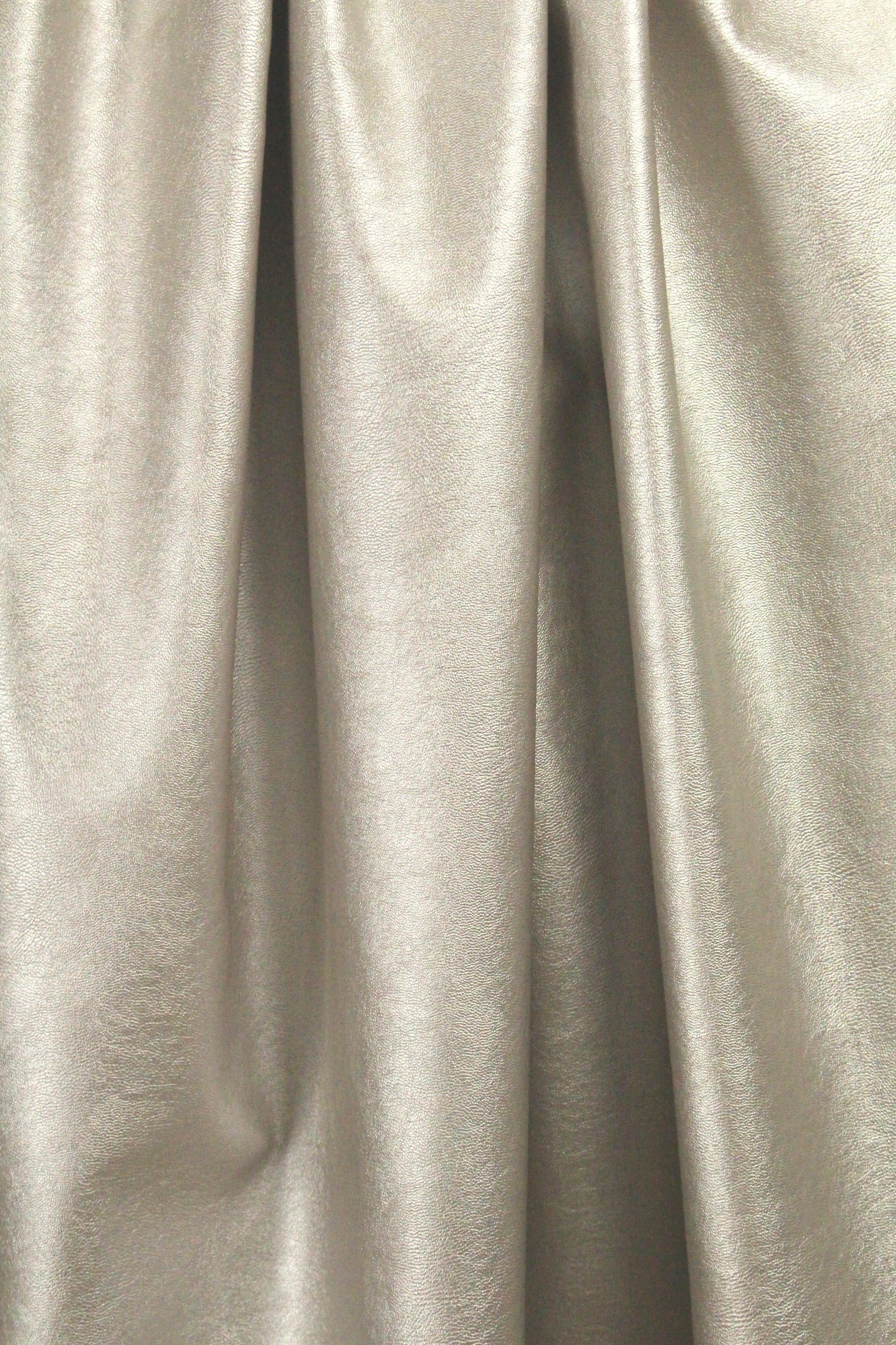 viscose-backed supple faux leather - white gold 1.25 yds