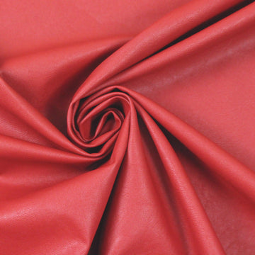 viscose-backed supple faux leather - soft red