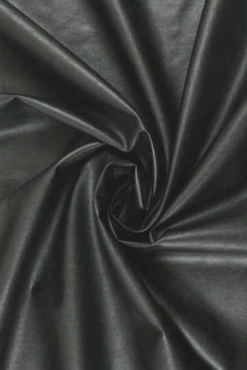 lightwt. viscose-backed supple faux leather - black