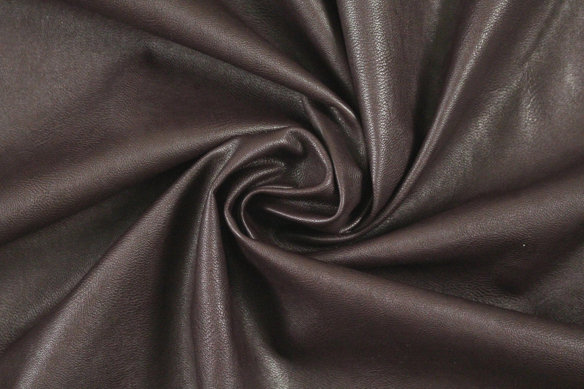 viscose-backed supple faux leather - dk. plum brown