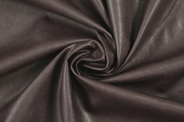 viscose-backed supple faux leather - dk. plum brown .875 yds