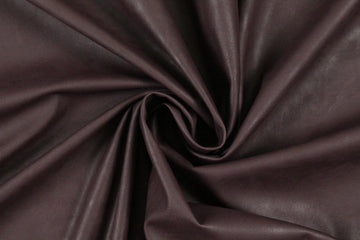 poly-backed water-resistant faux leather - plum brown 1.875 yds