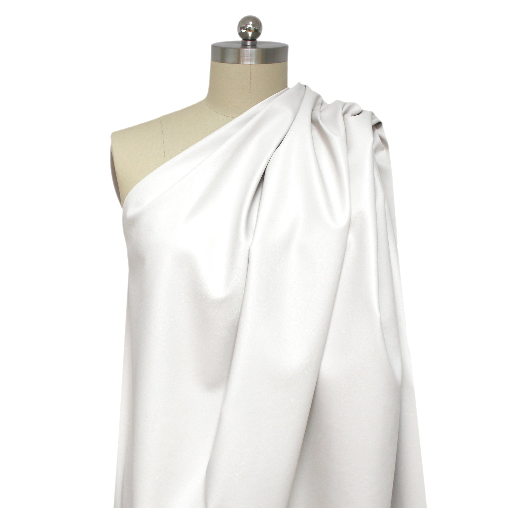 viscose-backed supple faux leather - ivory