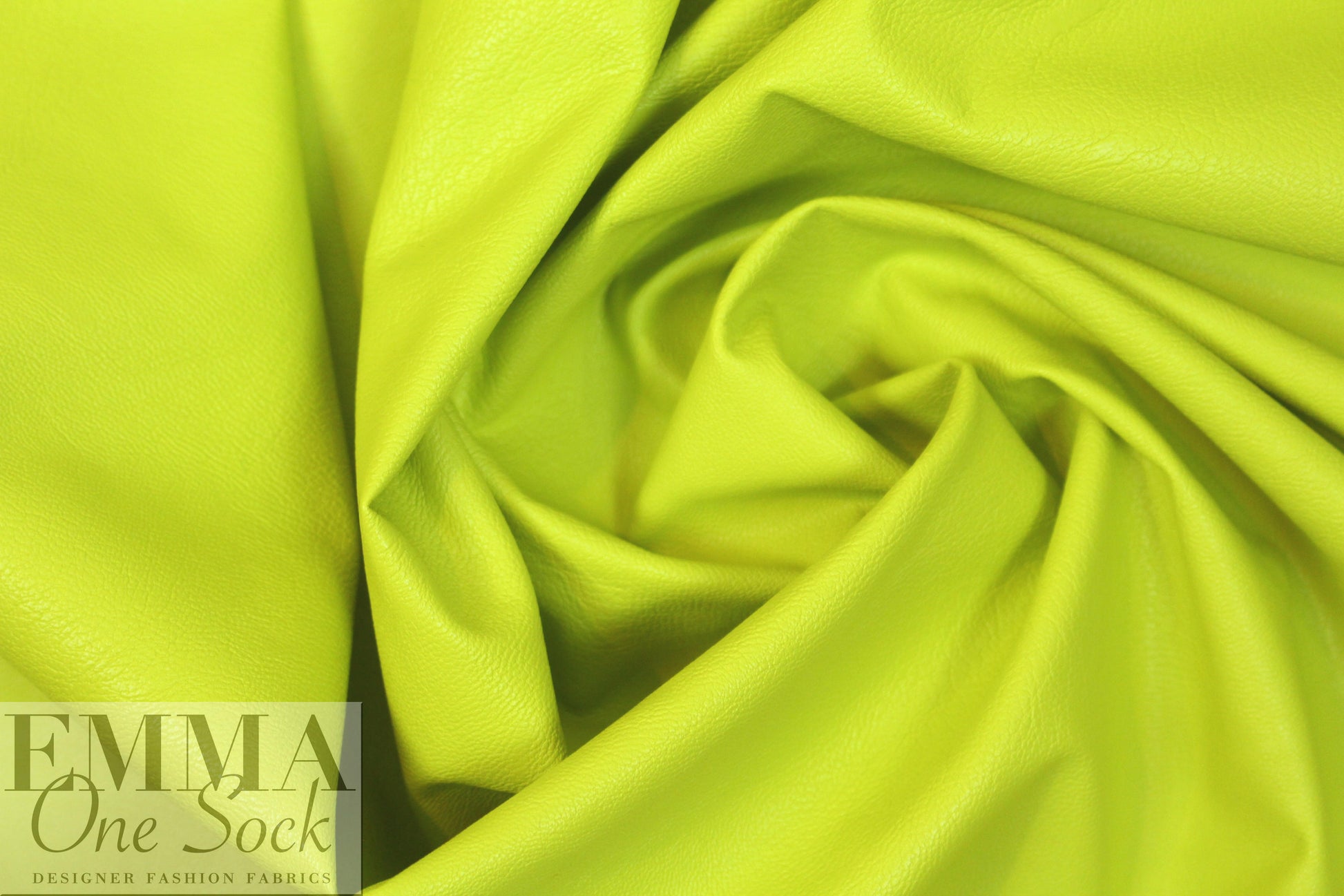 Vict0ria Hayes viscose-backed faux leather - sulpher
