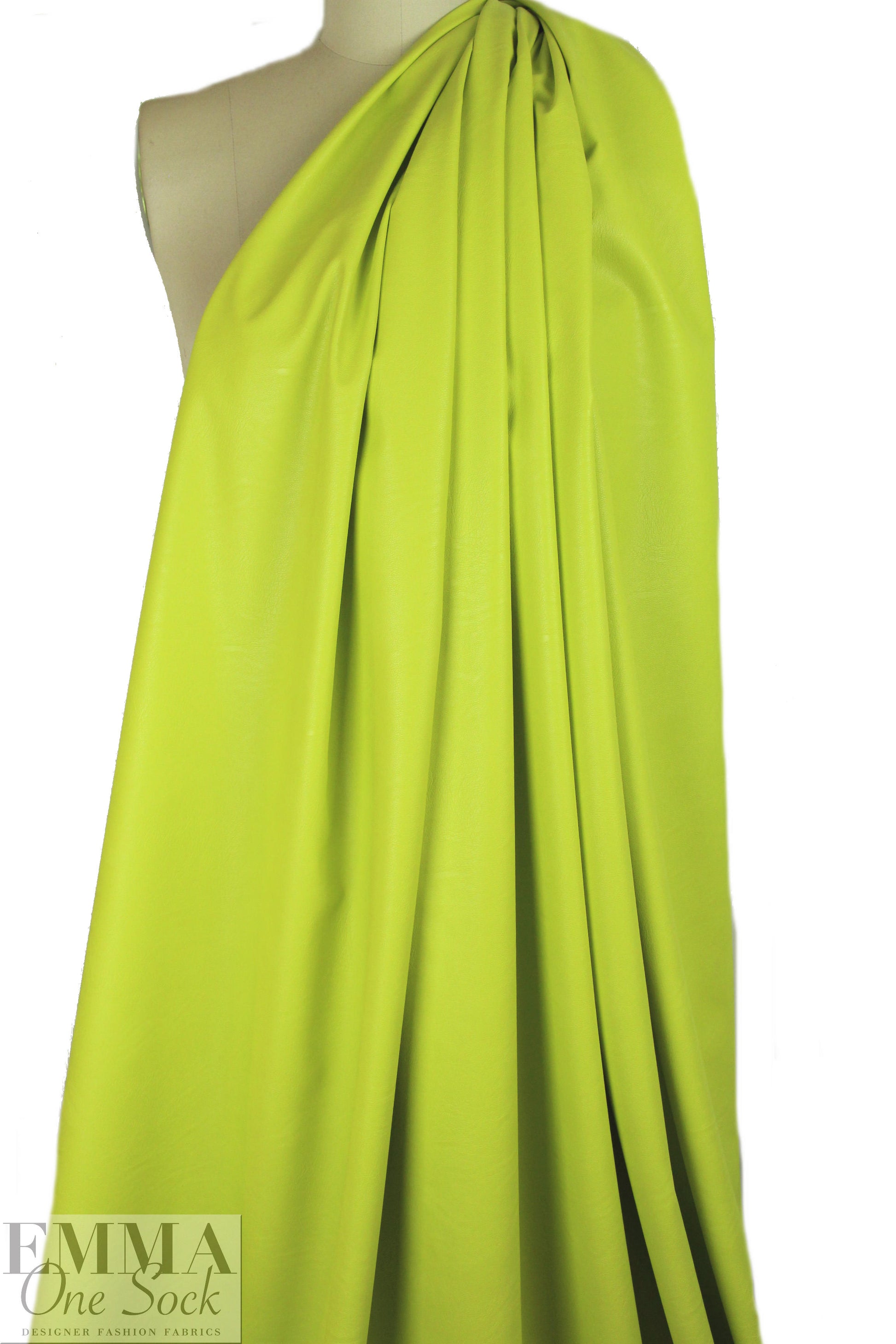 Vict0ria Hayes viscose-backed faux leather - sulpher