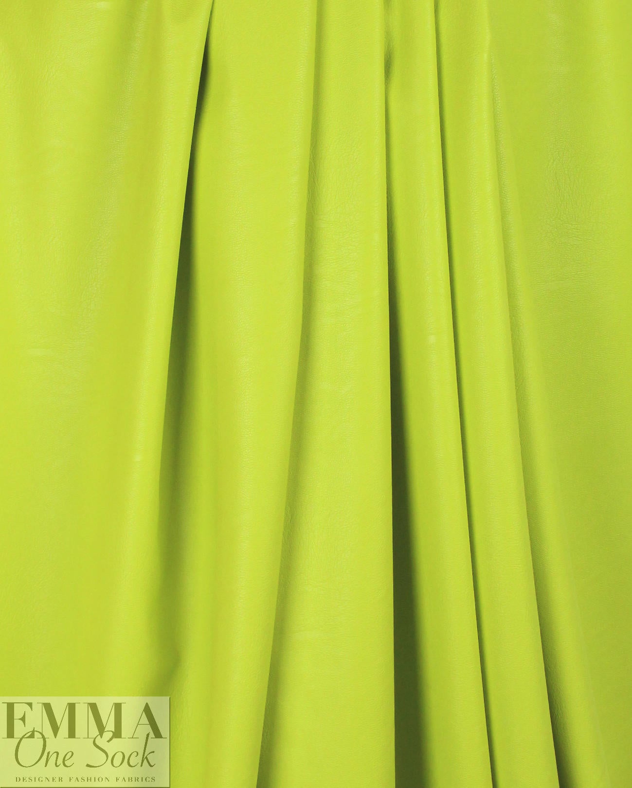 Vict0ria Hayes viscose-backed faux leather - sulpher .5 yds