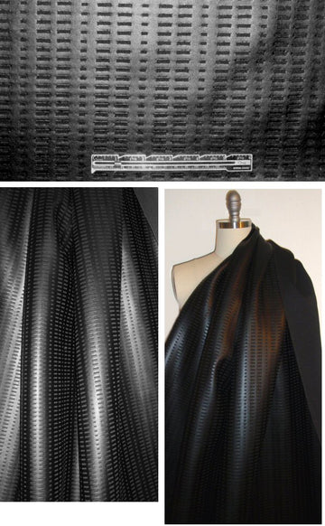 NY designer faux leather laser cut neoprene