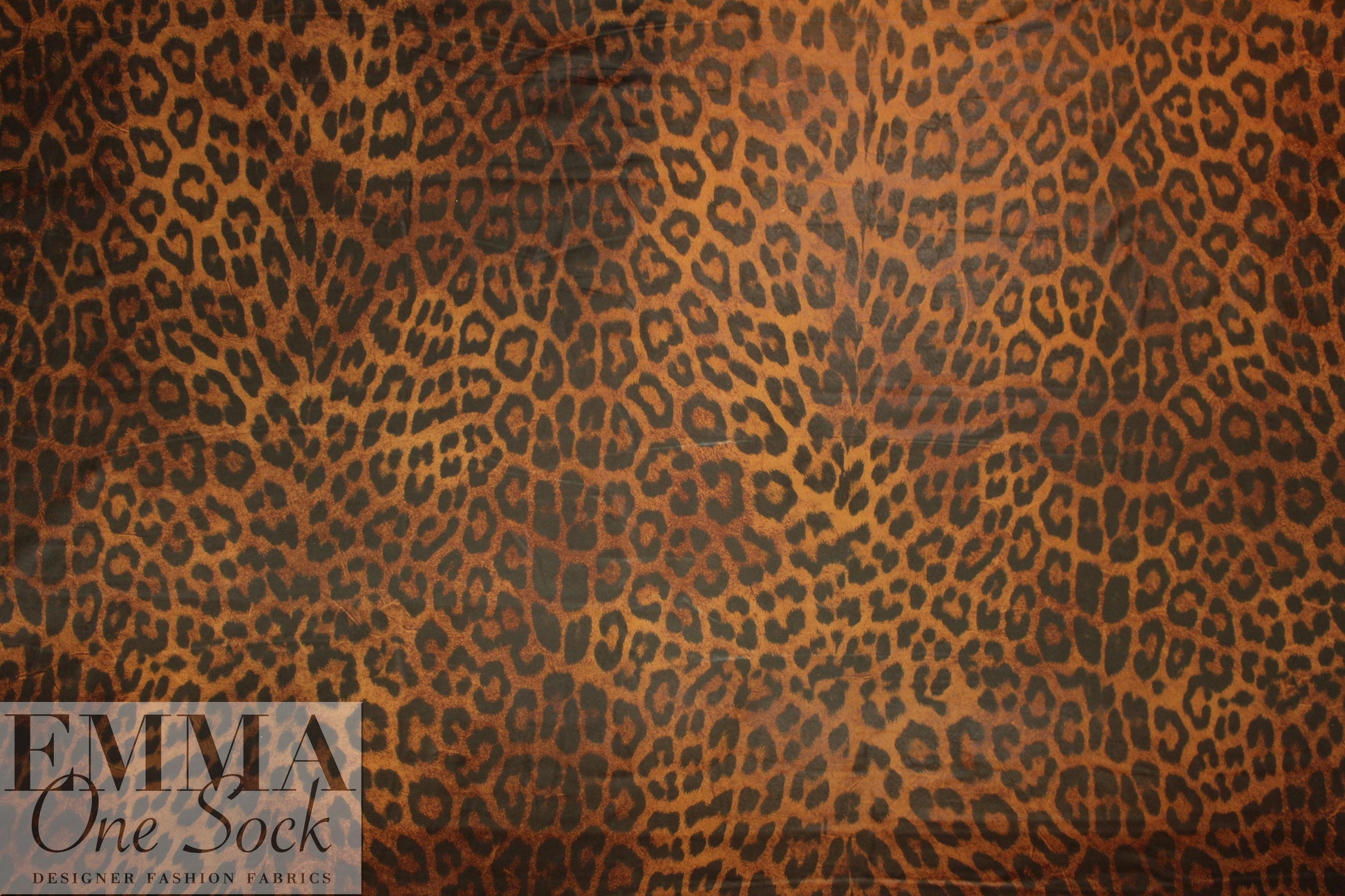 NY designer vegan leather cheetah print jacketwear 2.25 yd