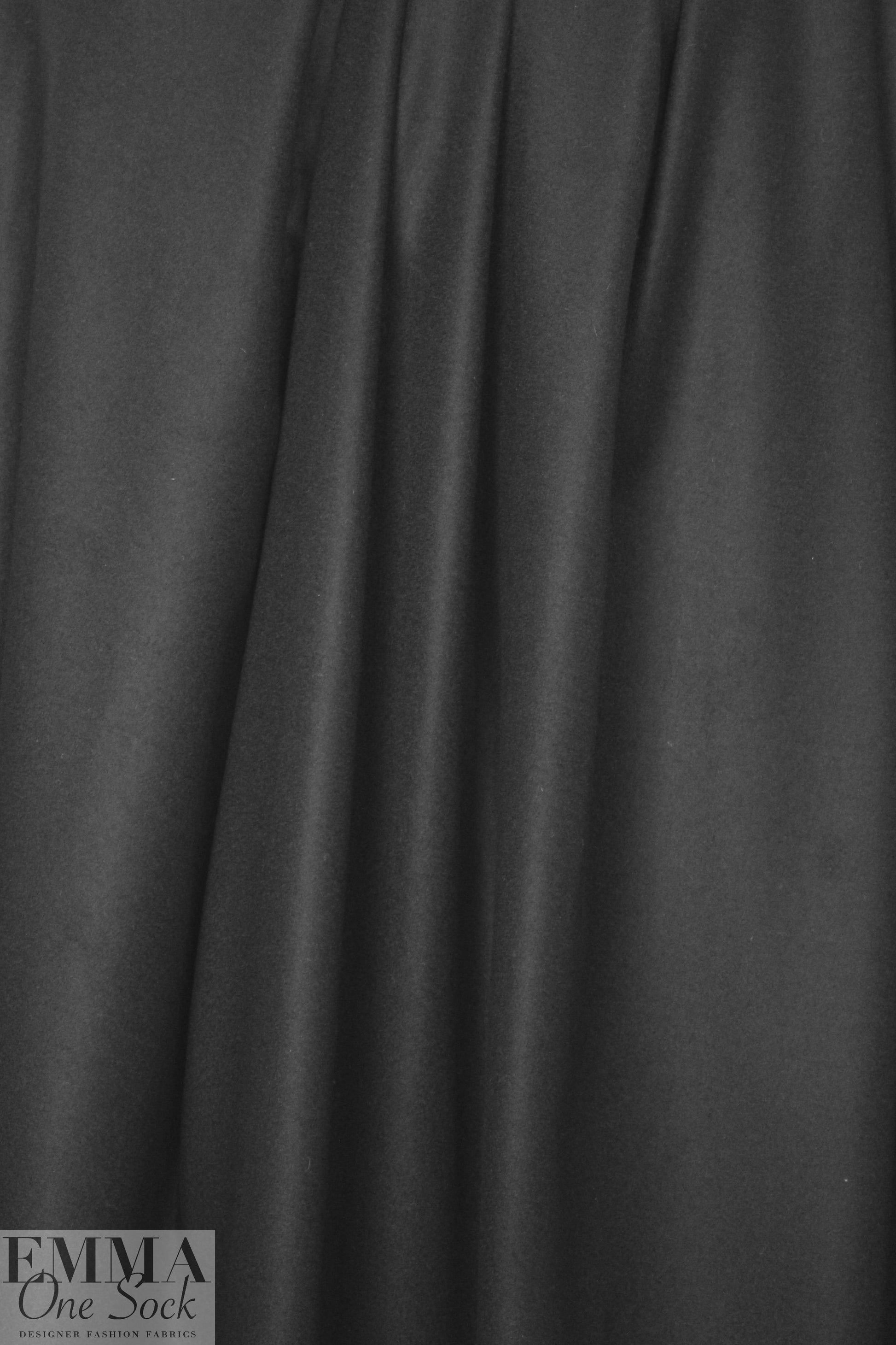 Italian felted wool knit - black 2 yd