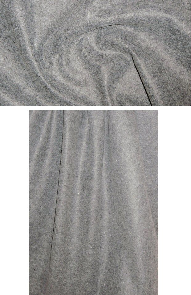 Italian felted wool/cotton gray with specks