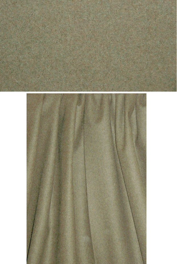 Italian olive heather felted wool coating 1.375 yds