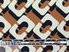 Fendi wool silk twill woven - caramel/black/ivory .5 yds