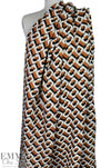 Fendi wool silk twill woven - caramel/black/ivory .5 yds