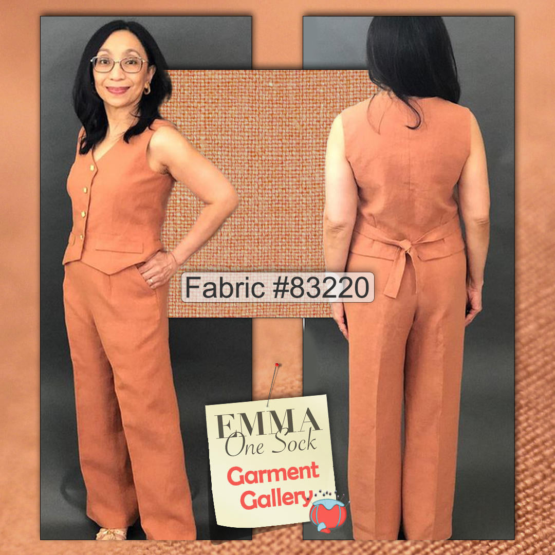 medium-light weight tumbled linen - dusty apricot 1 yard