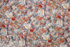 Italian 'figure with flowers' viscose 'flannel' woven .875 yds