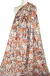 Italian 'figure with flowers' viscose 'flannel' woven .875 yds