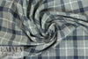 CA designer yarn-dye cotton plaid flannel - navy/gray