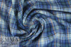 CA designer yarn-dye cotton plaid flannel - blue/spruce