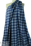 CA designer yarn-dye cotton plaid flannel - blue/spruce