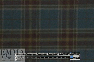 CA designer yarn-dye cotton plaid flannel - teal/plum