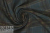 CA designer yarn-dye cotton plaid flannel - teal/plum
