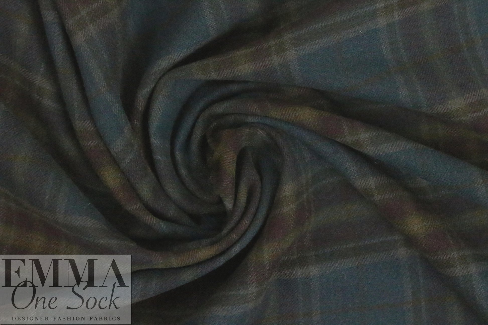CA designer yarn-dye cotton plaid flannel - teal/plum