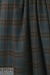 CA designer yarn-dye cotton plaid flannel - teal/plum