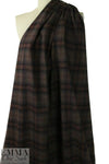 CA designer yarn-dye cotton plaid flannel - navy/clay .75 yds