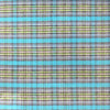 Italian cotton blend brushed twill plaid coating - sky/charcoal/basil 2.125 yd