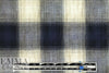 NY designer yarn-dye cotton plaid - navy/khaki/ivory